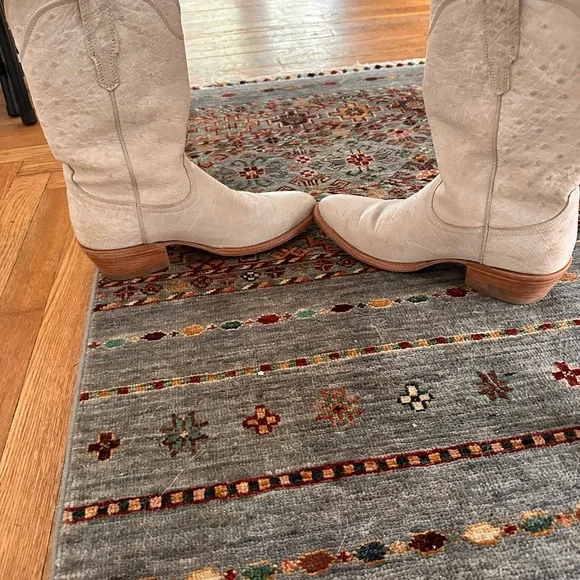 Tecova cowboy boots. New. White ostrich. 10.5 women. - Picture 2 of 4